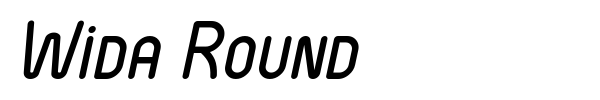 Wida Round font preview